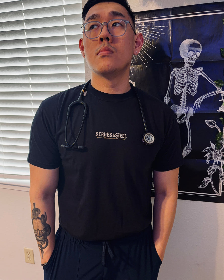 Chronically Caffeinated Nurse Tee — alternate view