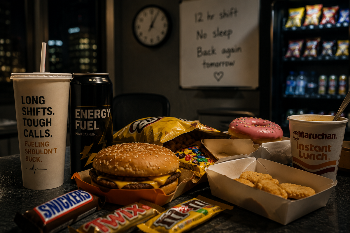 Healthy meal preparation for night shift workers